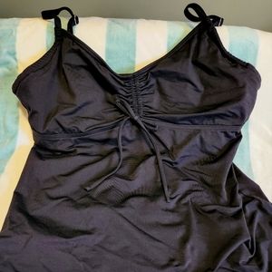 Lands End Tankini Top Swimsuit Size 16